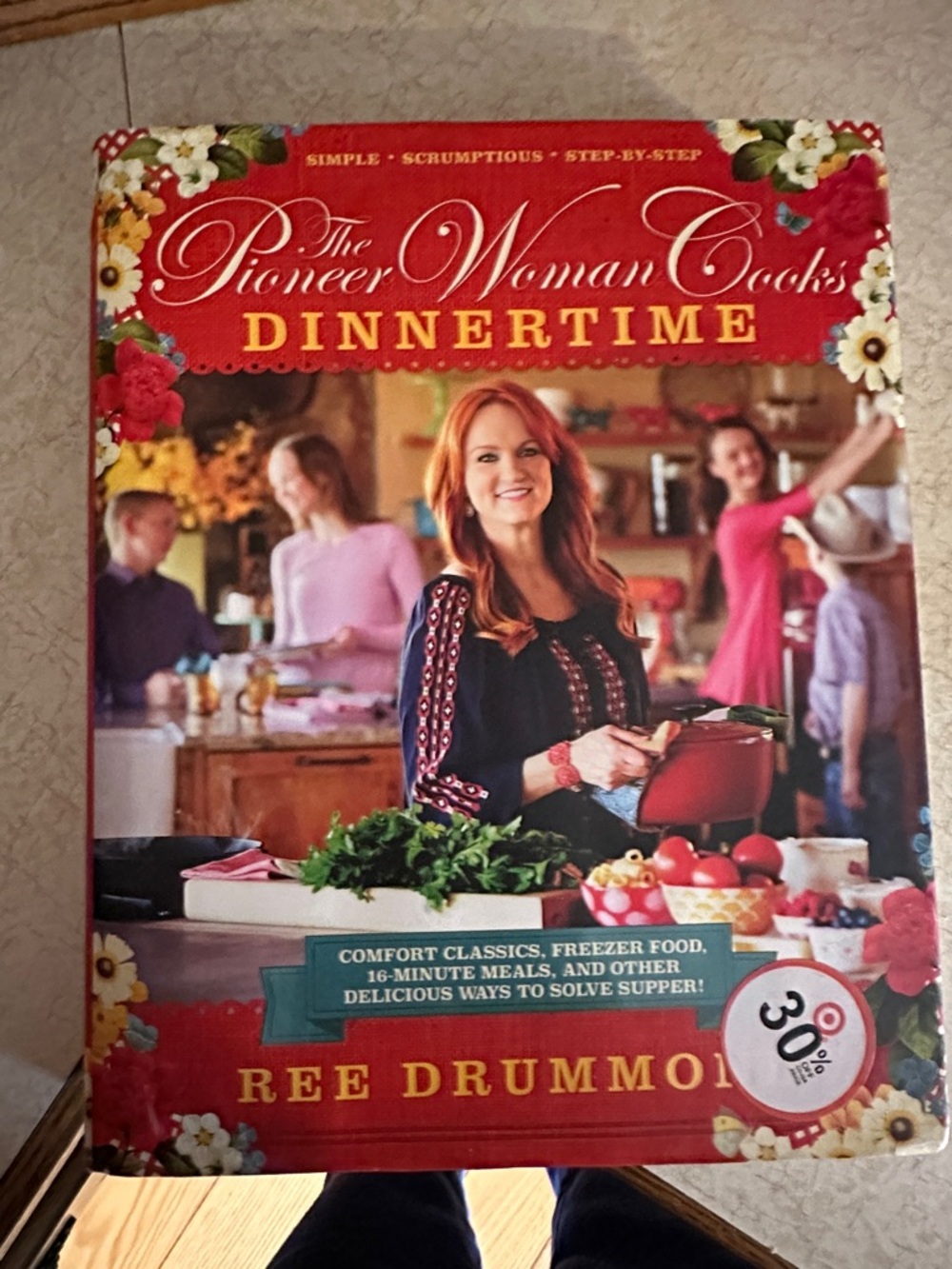 The Pioneer Woman Dinnertime Cookbook - Red & Black Cover